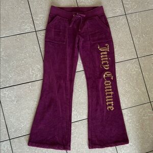 Juicy Couture Magenta Velour Pants